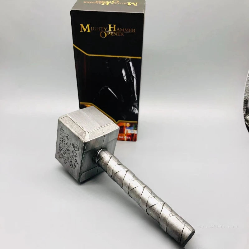 Thor's Hammer Bottle Opener – Novelty Mjolnir Beer Gift Novelty Bottle Opener Peaceful Pleasures Health and Wellness Silver