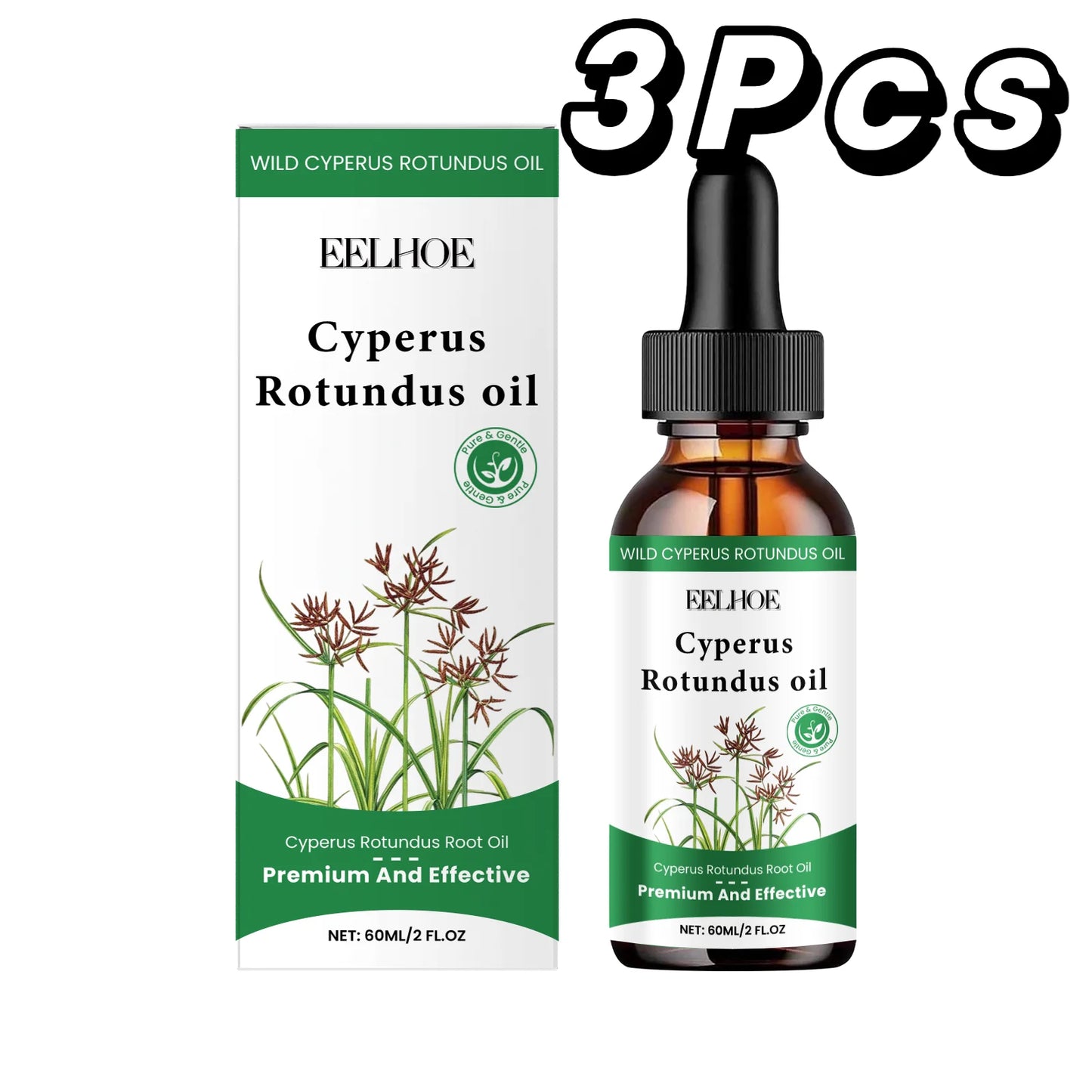Cyperus Rotundus Hair Inhibitor Oil 60ml – Body Hair Serum Peaceful Pleasures Health and Wellness 60ml Boxed X 3PCS