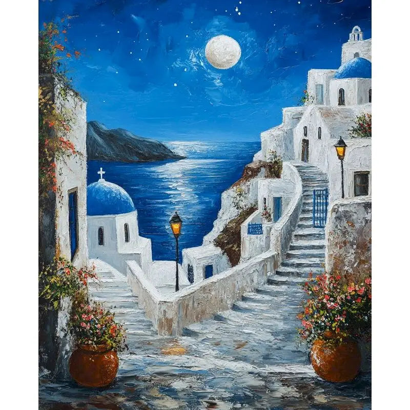 Paint by Numbers Kit – Town Landscape 60×75cm Canvas Art
