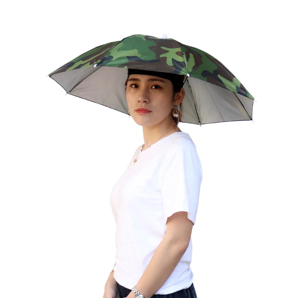 Hands-Free Umbrella Hat for Fishing, Beach & Hiking Peaceful Pleasures Health and Wellness Camouflage france