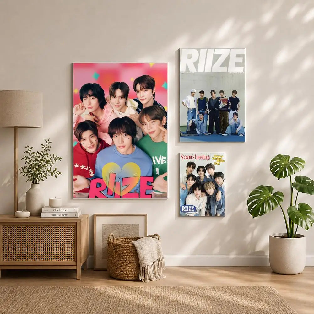 Kpop R-RIIZES Poster HD Self Adhesive Waterproof Wall Art Ideal for Home Office Dorm Bedroom Great Gift Peaceful Pleasures Health and Wellness