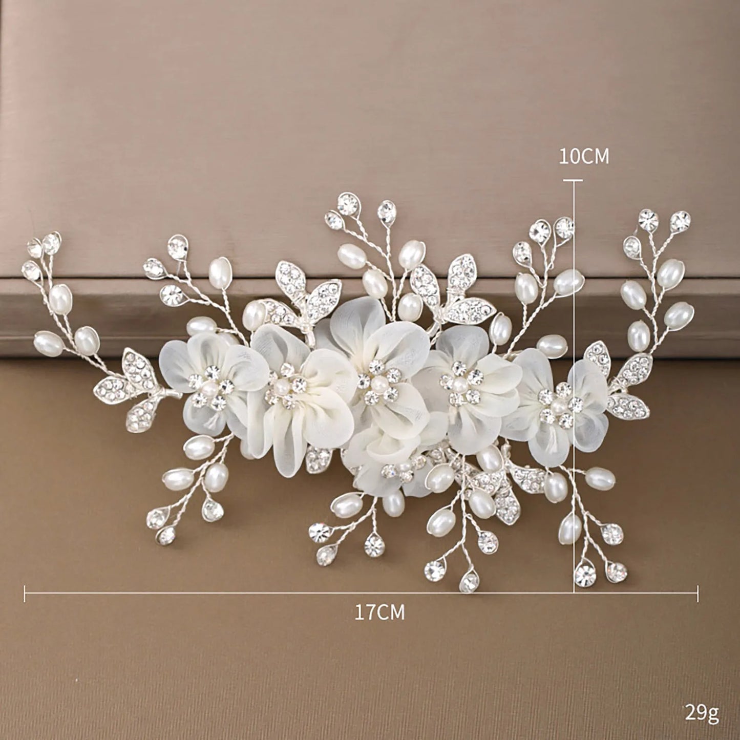 Flower Hairpin Hair Clip Decorative White Bloomy Flower Rhinstones Headpiece for Women Girls Hair Accessories Peaceful Pleasures Health and Wellness