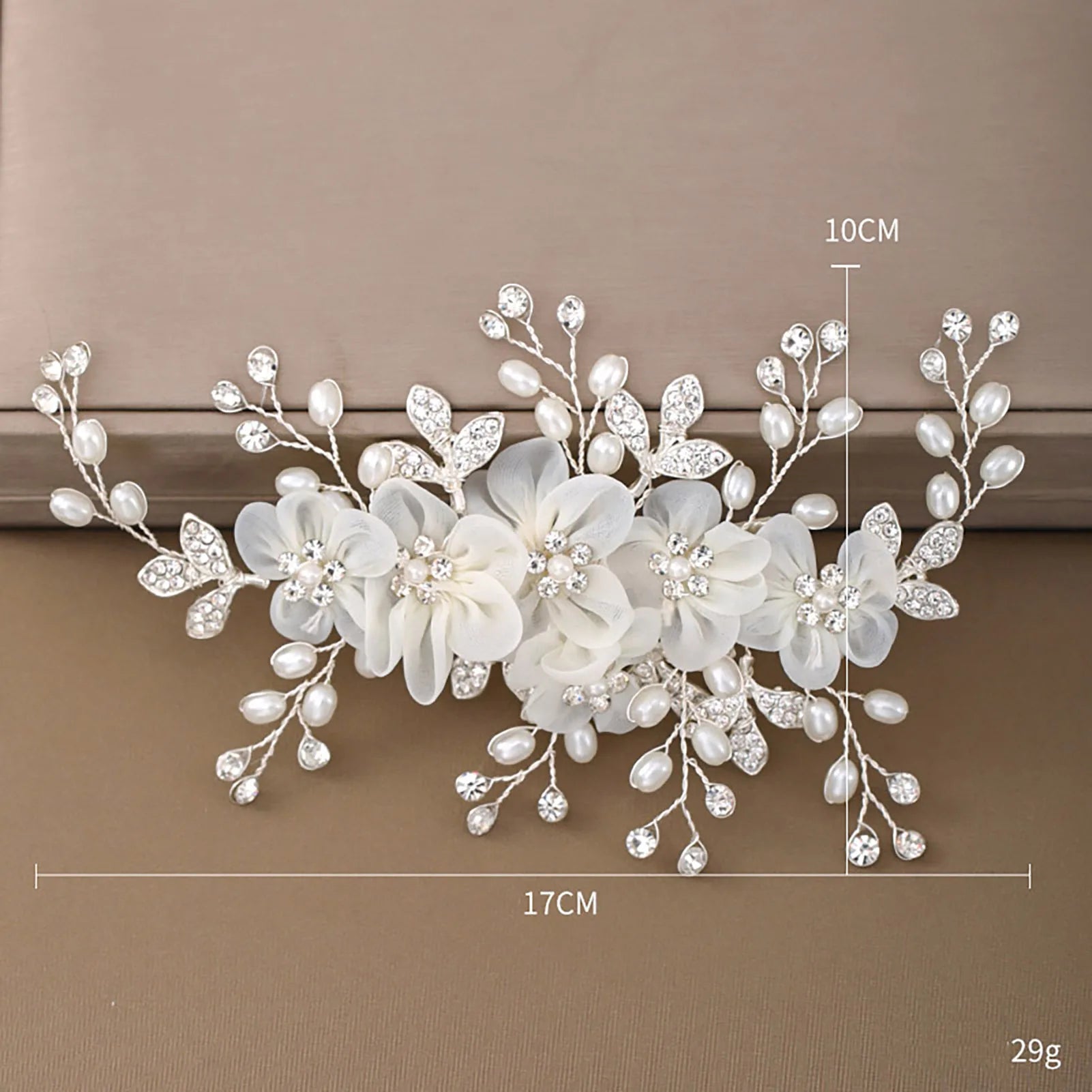 Flower Hairpin Hair Clip Decorative White Bloomy Flower Rhinstones Headpiece for Women Girls Hair Accessories Peaceful Pleasures Health and Wellness