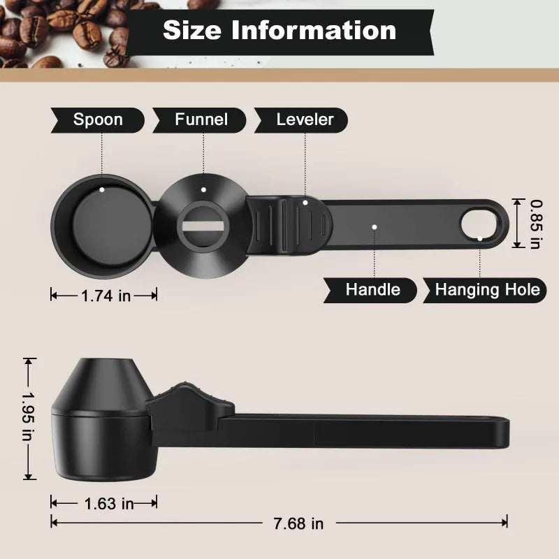 Coffee Sliding Spoon | Long Handle Large-Capacity Measuring Spoon Coffee Measuring Spoon Peaceful Pleasures Health and Wellness 2pcs