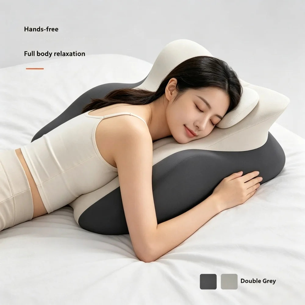 Wedge Pillow Multi-Positional Memory Foam Ergonomic Pillow with Removable Cover Couple Bed Pillow for Body Pain Relief Peaceful Pleasures Health and Wellness