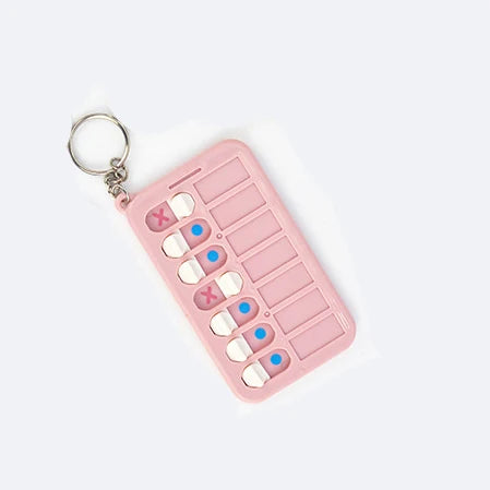 Kids Self-discipline Checklist Memo Board Portable Keychain Visual