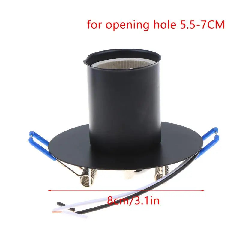 E27 Ceramic Lamp Holder Socket | Metal Spring Bracket