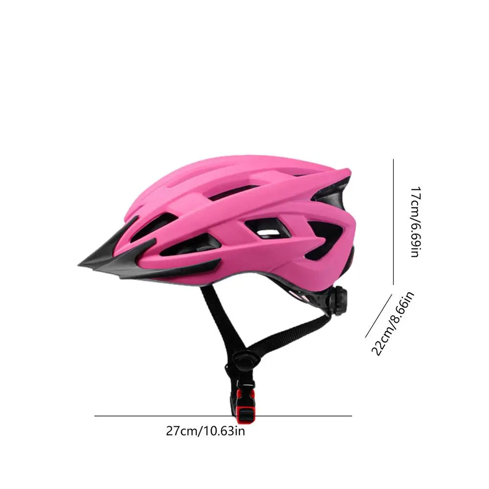 Unisex Breathable Bicycle Helmet Safety Hard Hat For Mountain E-Bike Scooter Recreational Cycling Head Protection Bike Accessory Peaceful Pleasures Health and Wellness Hot Pink