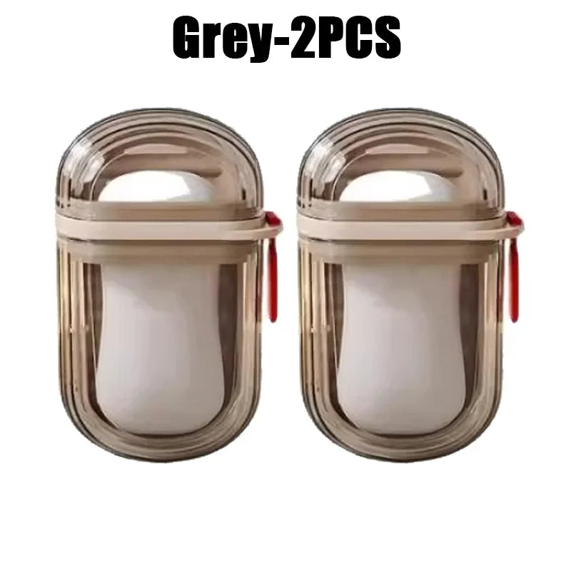 Portable Travel Soap Box with Lid, Drain & Leak-Proof Case