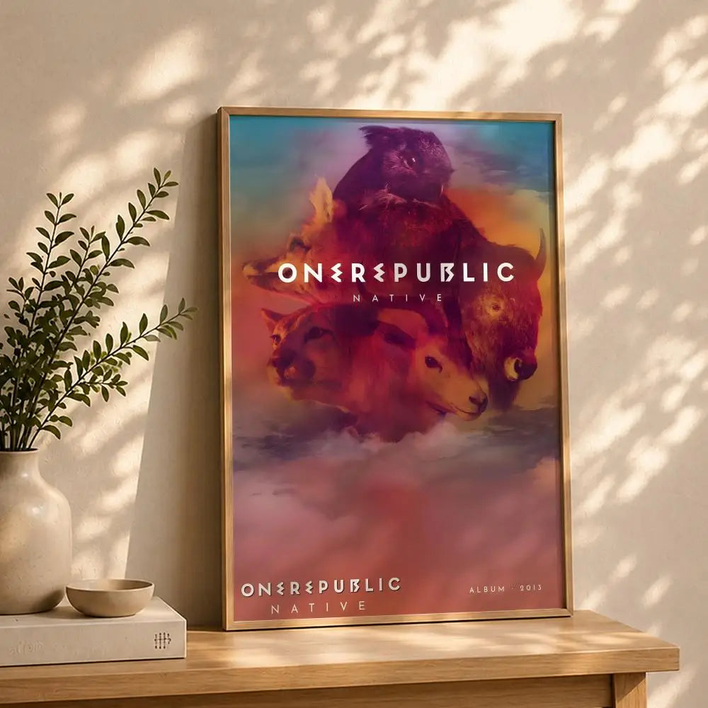 OneRepublic Band Poster – HD Self-Adhesive Waterproof Wall Art Music Band Poster Peaceful Pleasures Health and Wellness White6 21X30cmNoframe