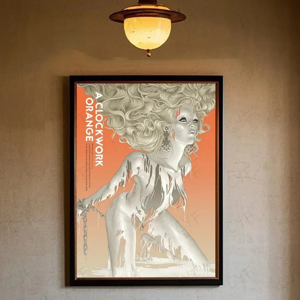 A Clockwork Orange Retro Movie Canvas Wall Art Poster | Unframed