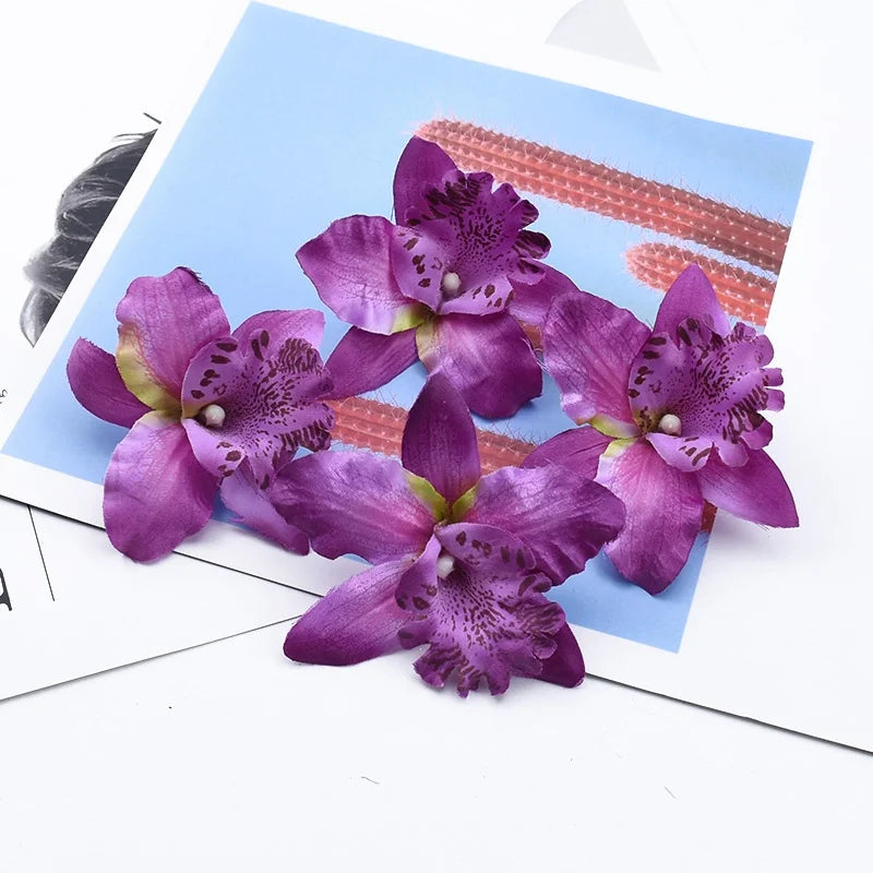 Artificial Butterfly Orchid Silk Flowers 25/50pcs – DIY Decor