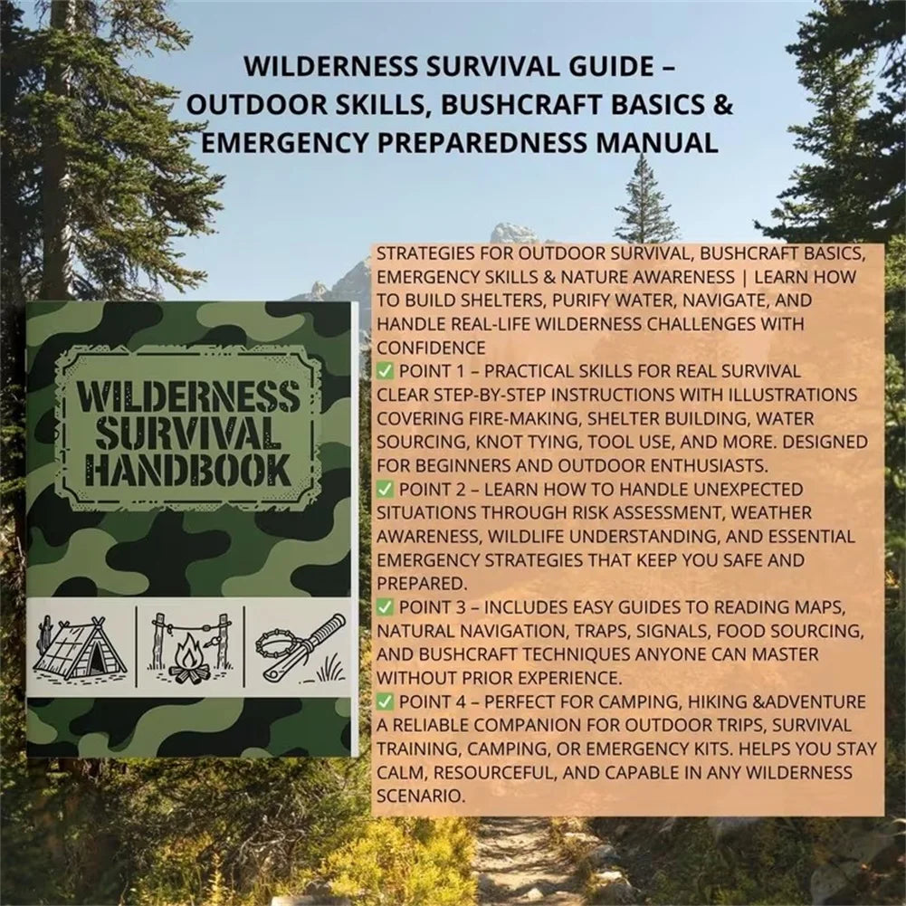 Adult Wilderness Survival Notebook, Outdoor Survival Guide And Planning Manual,For Backcountry Hiking Adventures Emergency Preps Peaceful Pleasures Health and Wellness