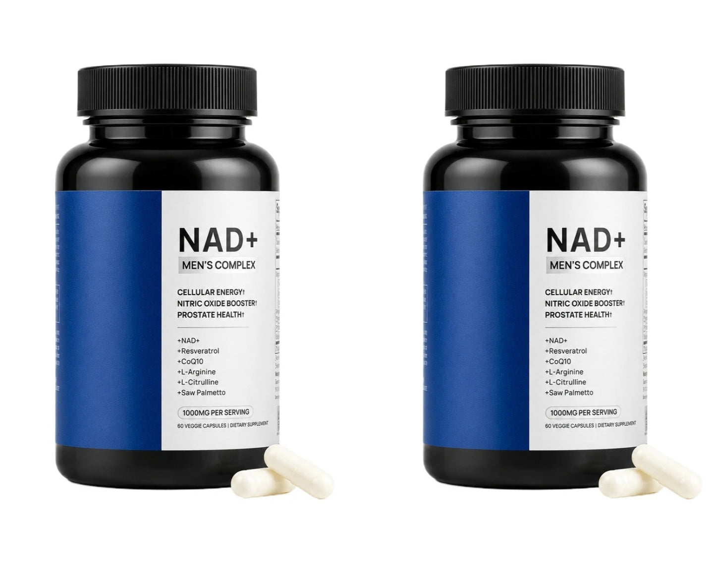 NAD Men's Wellness Complex – CoQ10, Resveratrol | 60 Veggie Caps