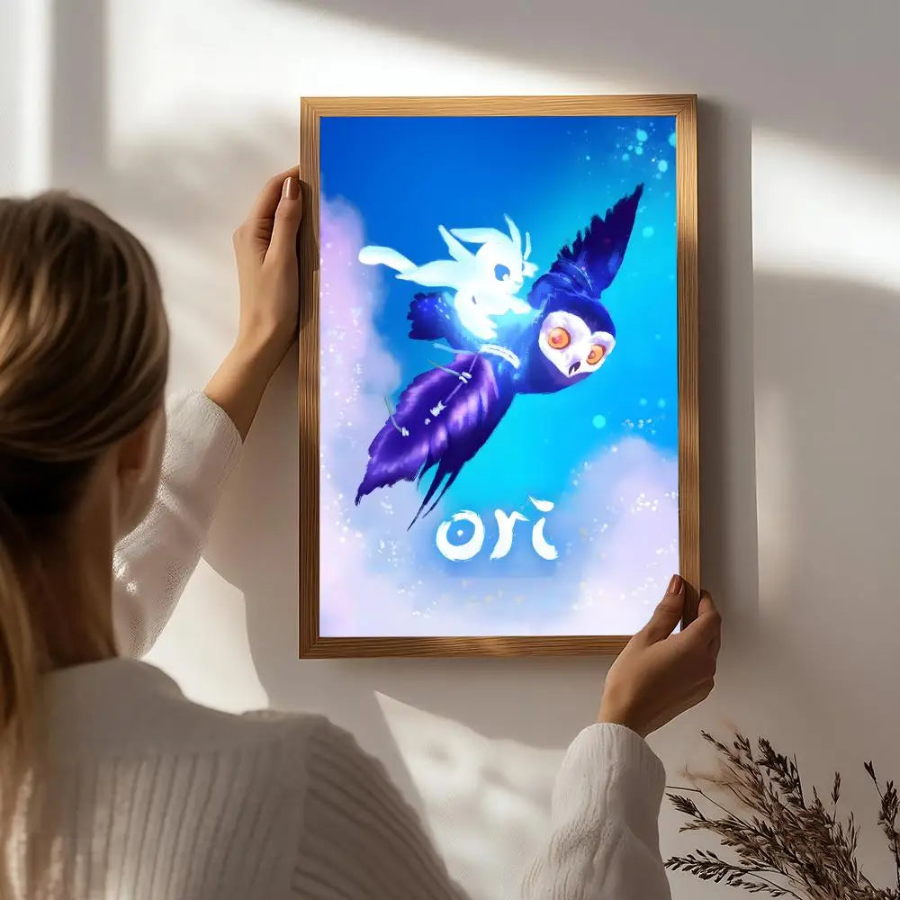 Game O-Ori HD Self-Adhesive Waterproof Wall Art Poster | Decor Wall Art Poster Peaceful Pleasures Health and Wellness White1 50X70cmNoframe