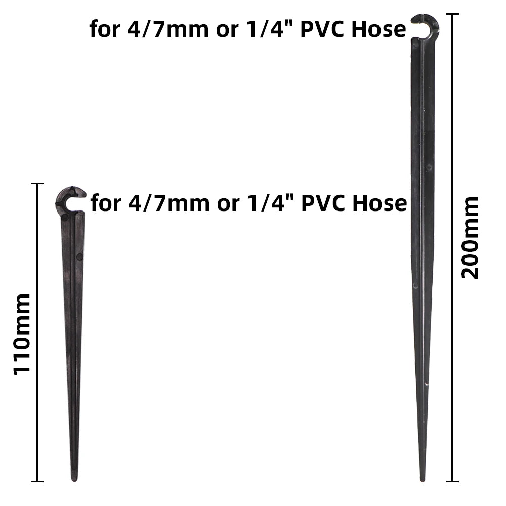 Garden Drip Irrigation Hose Holder Stakes – C-Type Ground Clips for 4/7mm Tubing Peaceful Pleasures Health and Wellness