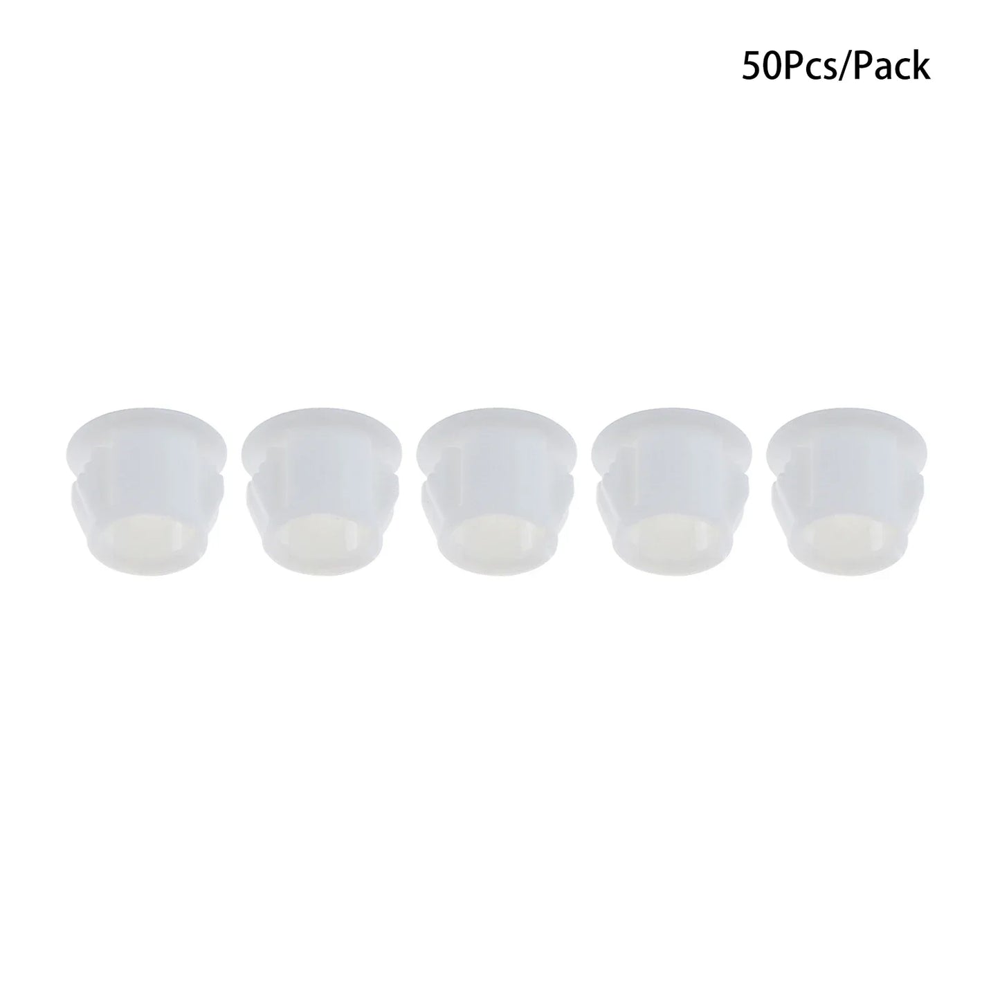 50Pcs Plastic Blanking End Caps Hole Plugs 5mm–32mm Black/White