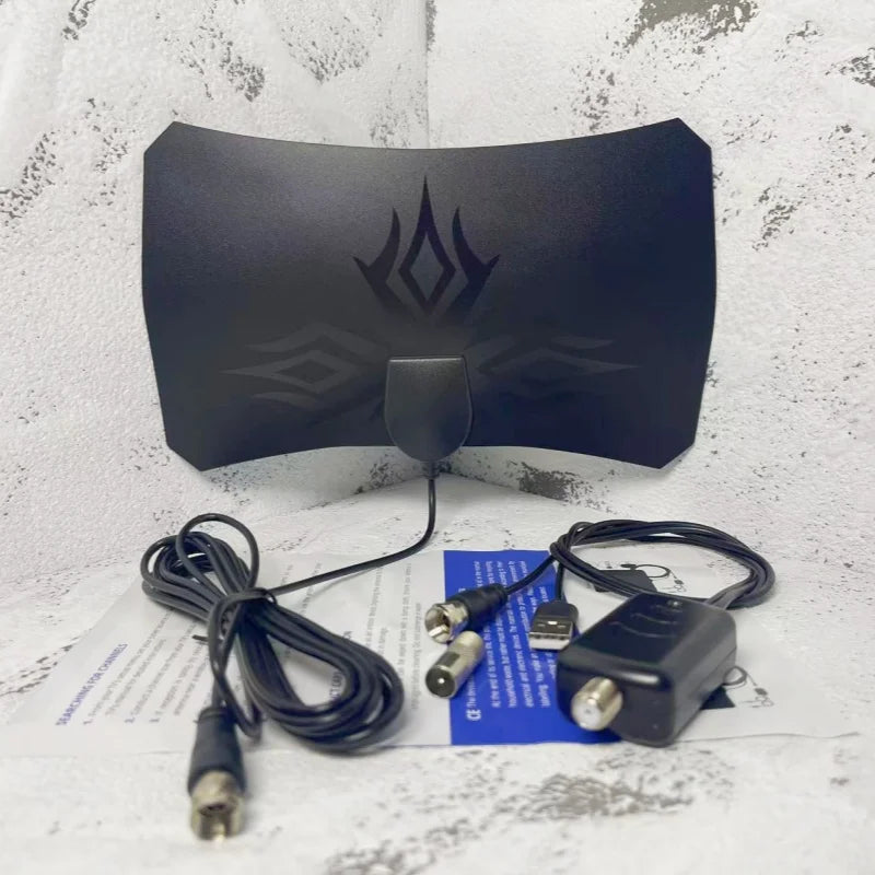 4K 1080P Indoor Digital TV Antenna – ATSC & DVB-T2 Flame Design