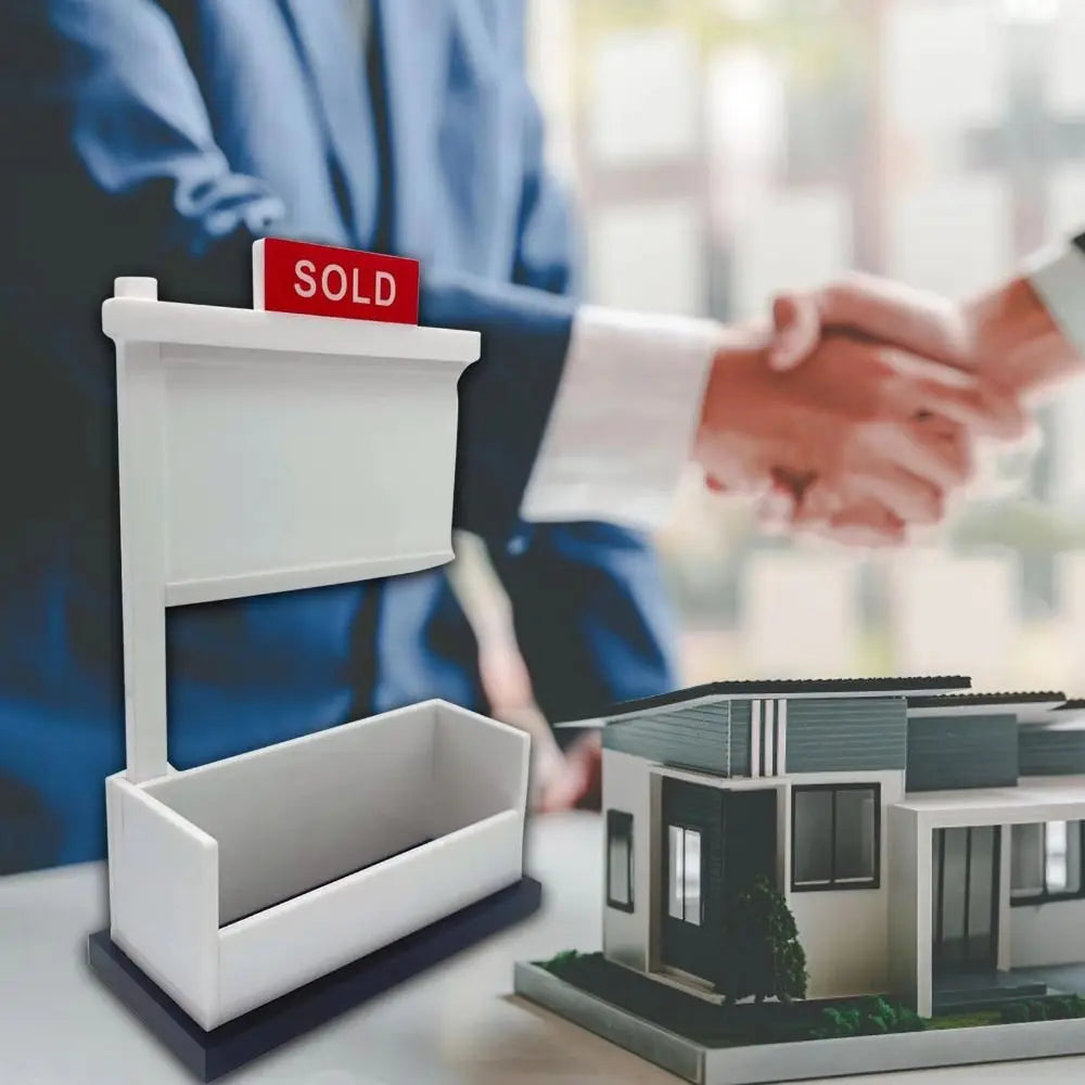 Sold Sign Real Estate Business Card Holder Removable Large Capacity Business Card Rack Easy To Install Open Design Peaceful Pleasures Health and Wellness