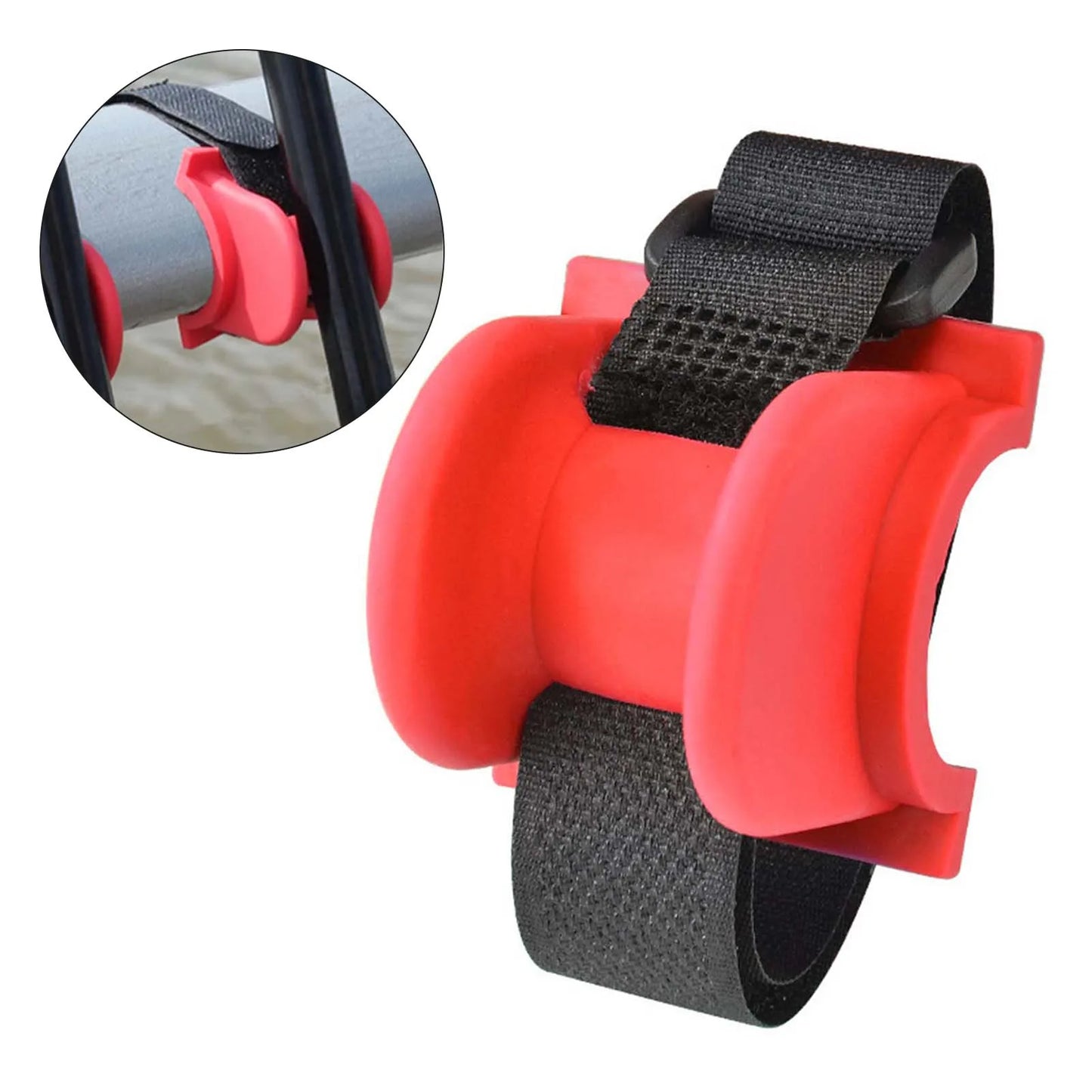 U-Shaped Boat Fishing Rod Holder with Sturdy Construction TPE Fishing Baits Keeper Suitable for Kayak Marine Fishing Peaceful Pleasures Health and Wellness Curved Red