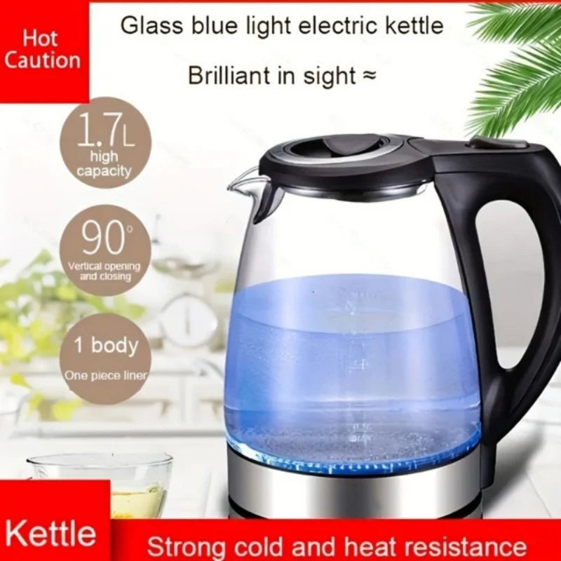 URGGU 1.7L Glass Electric Kettle 1200W – Auto Shut-Off