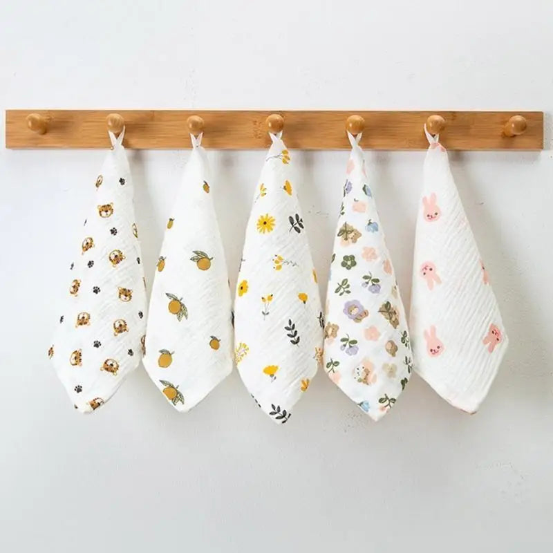 Soft Cotton Baby Washcloths – Absorbent Drool Bibs & Face Cloths