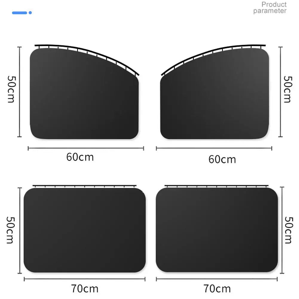 Car Sunshade Track Type Sun Protection Heat Insulation Block Car Rear Side Curtain Car Interior Privacy Shade Peaceful Pleasures Health and Wellness