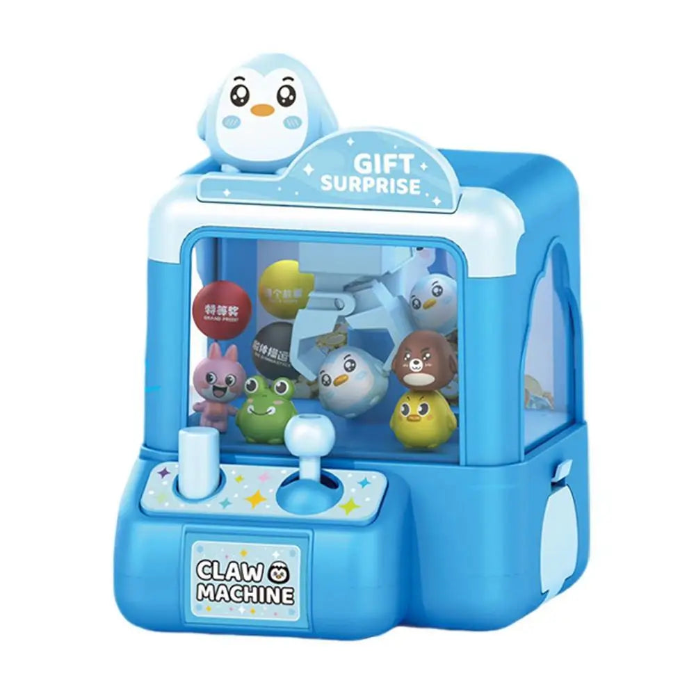 Mini Claw Machine Toy for Kids Portable Desktop Arcade Game Parent‑Child Interactive Grabber Machine Birthday Gift Peaceful Pleasures Health and Wellness Penguin