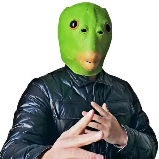 Green Fish Head Full Face Mask – Funny Halloween Costume Costume Face Mask Peaceful Pleasures Health and Wellness C- WQ-0178
