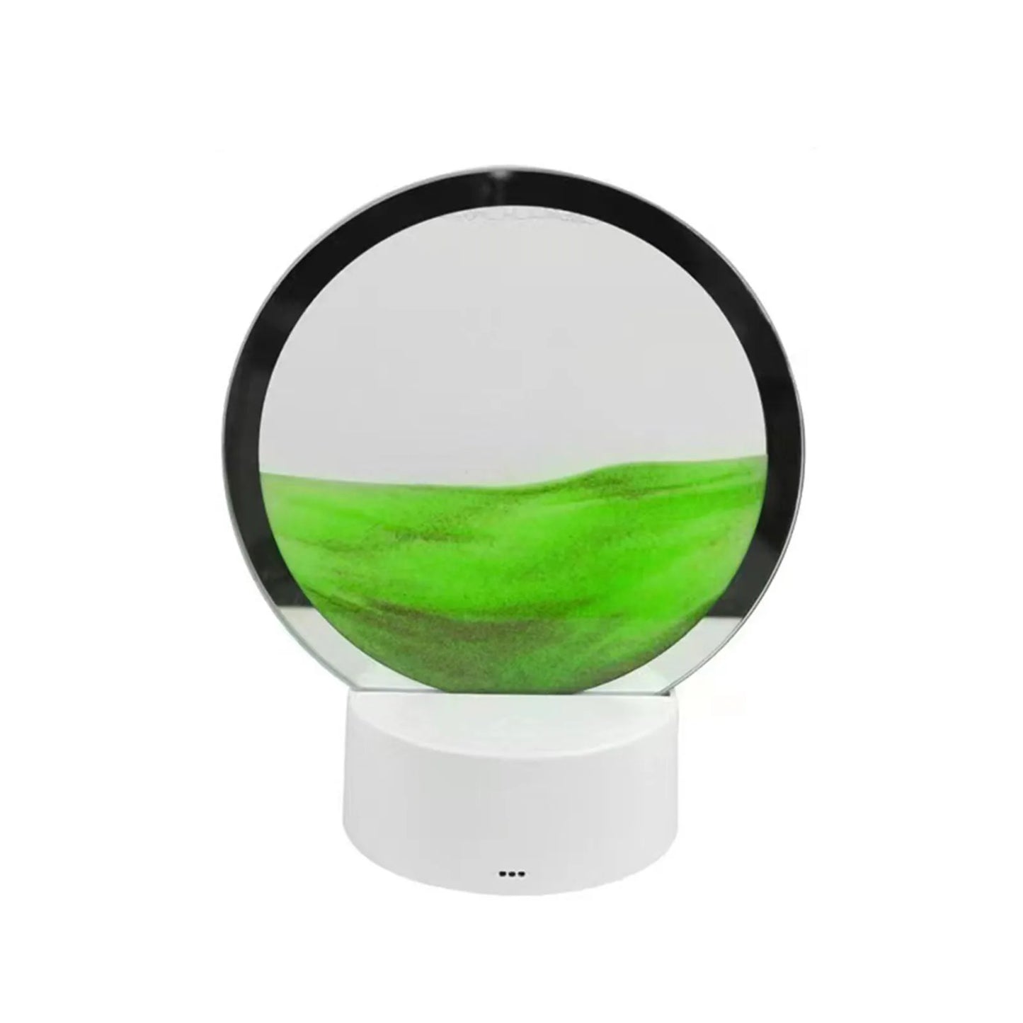 Moving Sand Art Picture Round Table Lamp 3D Dynamic Painting Night
