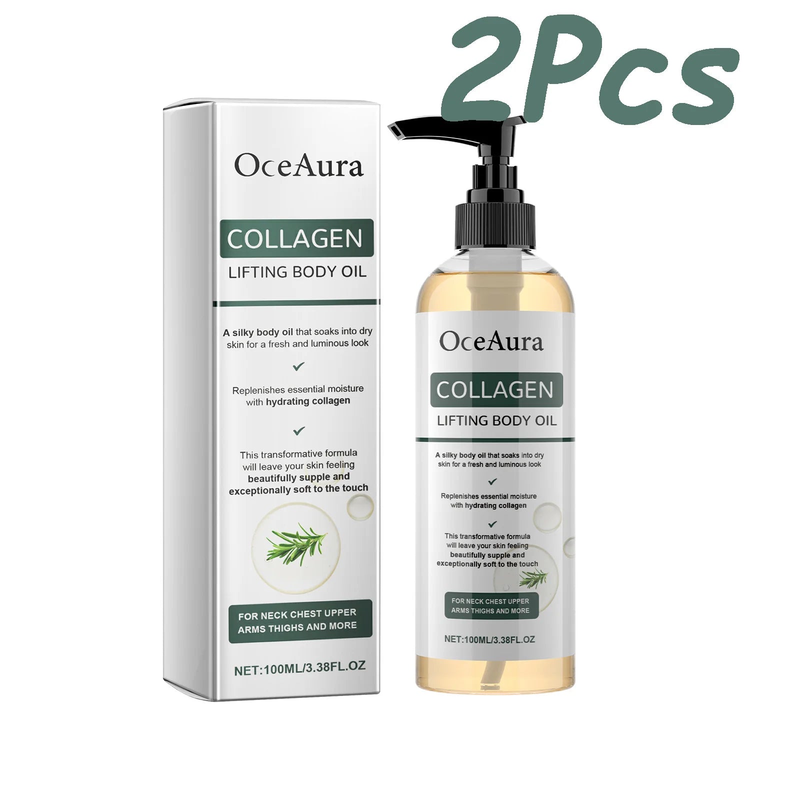 Collagen Firming Body Oil – Hydrating & Skin Tightening 100ml Peaceful Pleasures Health and Wellness 200ml Boxed