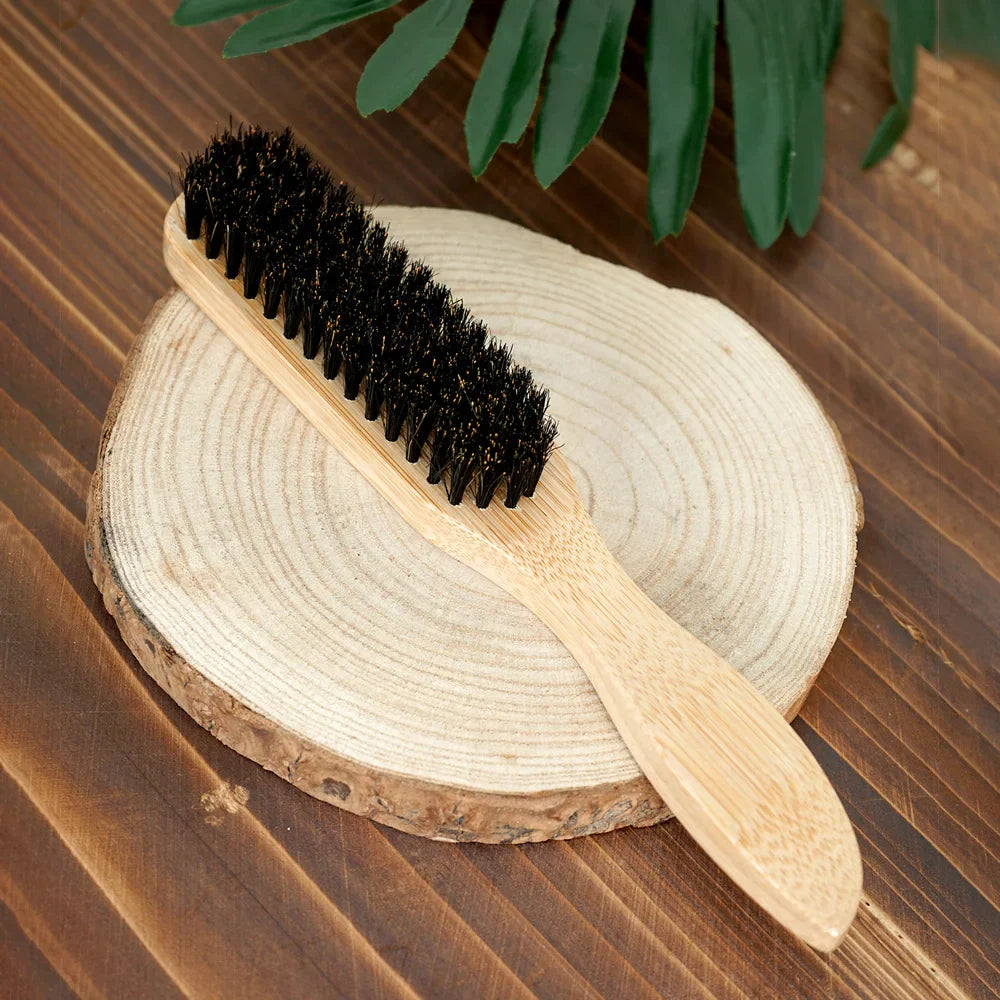 Professional Hair Brush & Wooden Comb – Boar Bristle & Bamboo