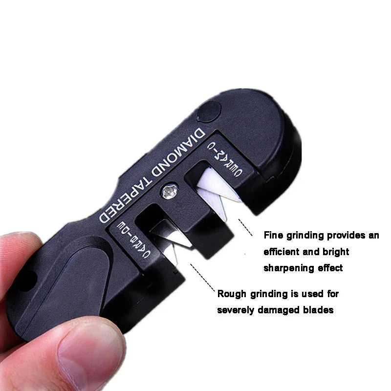 4-in-1 Portable Knife Sharpener – Tungsten & Ceramic Rod