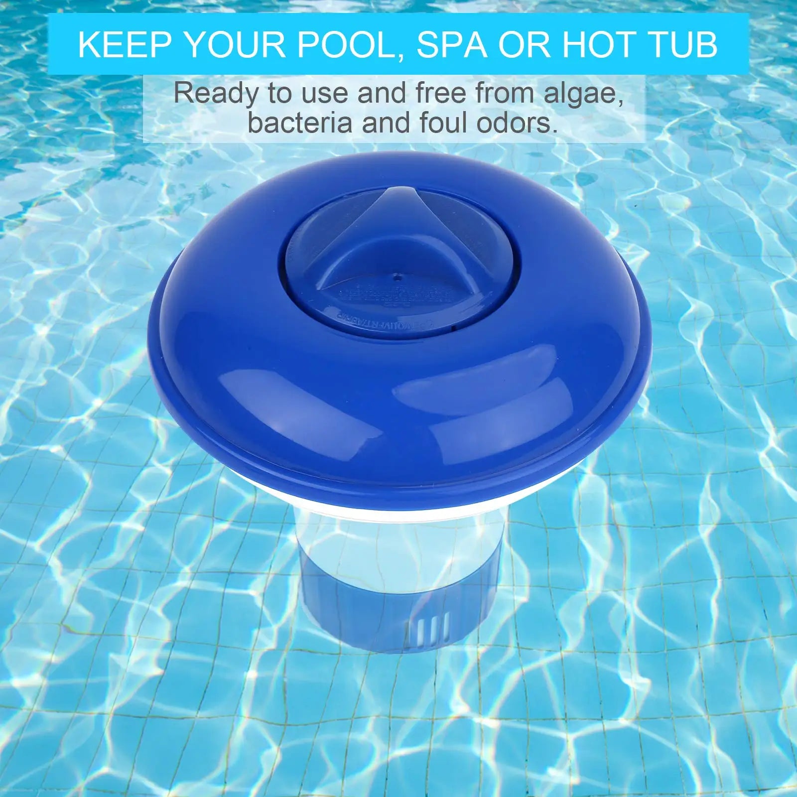 Floating Swimming Pool Chemical Floater Chlorine Bromine Tablets Floating Dispenser Applicator Swimming Spa Hot Tub Supplies Peaceful Pleasures Health and Wellness