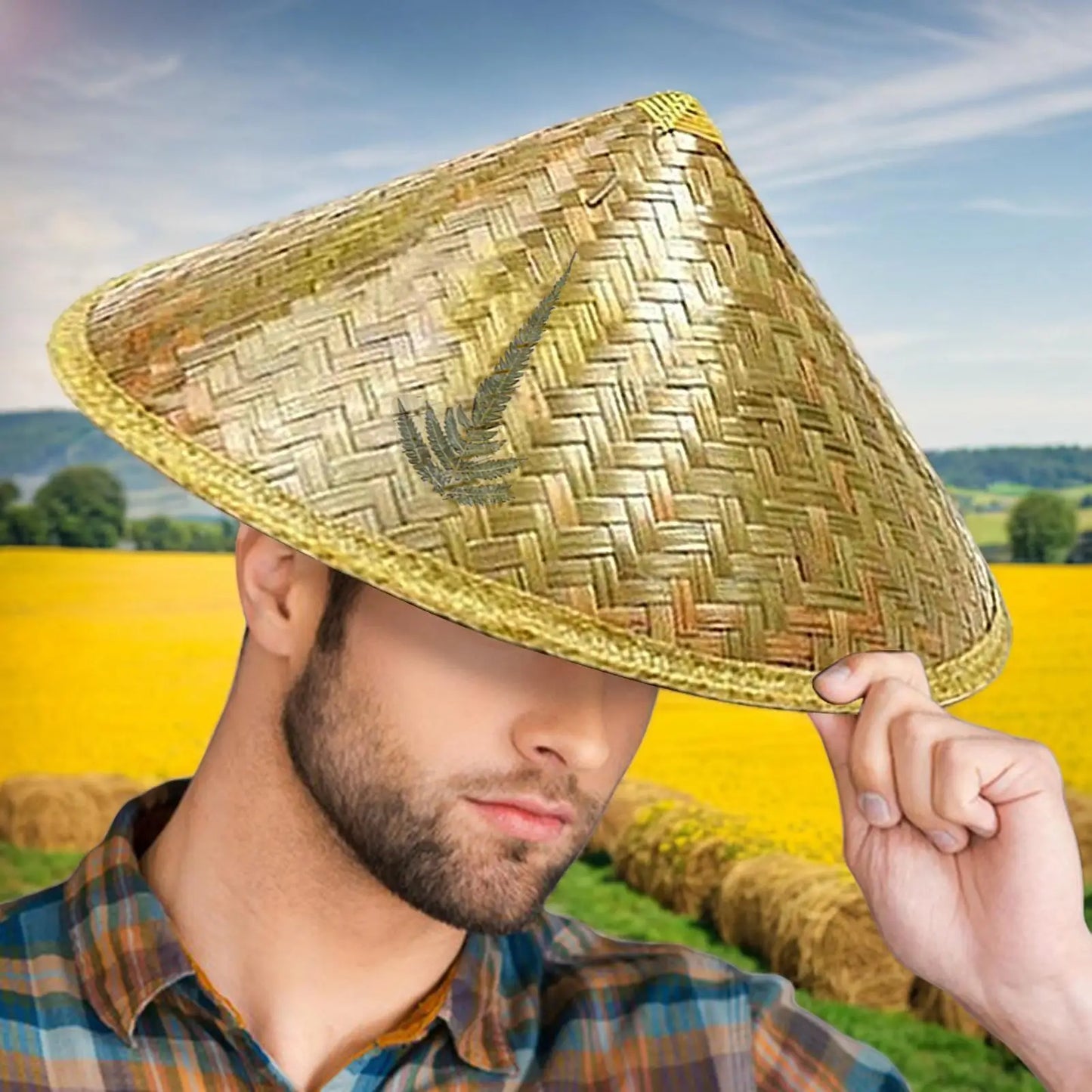 Handmade Chinese Conical Straw Hat – Unisex Sun Hat