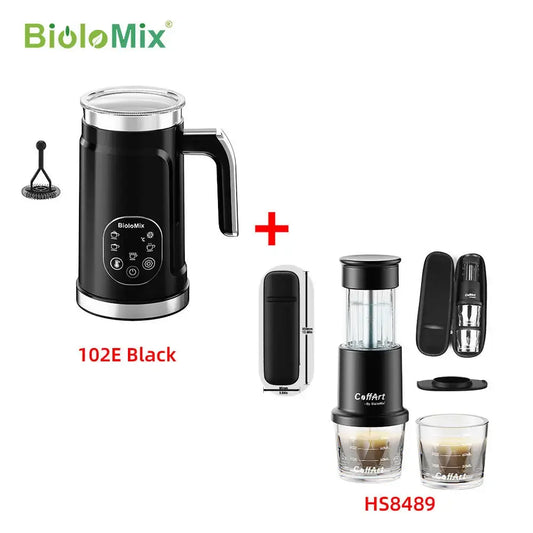 BioloMix Espresso Coffee Machine 2-in-1 Capsule Coffee Maker for Car & Home Camping - Compatible with Capsules & Ground Coffee Peaceful Pleasures Health and Wellness