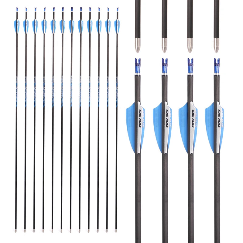 ID4 Spine 300 1000 Pure Carbon Arrow Compound Recuvre Bow Archery