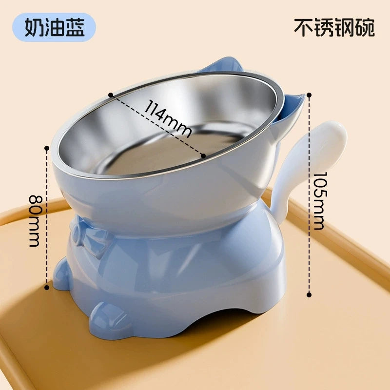 Elevated Cat & Dog Bowl – Anti-Spill Stainless Steel Pet Bowl