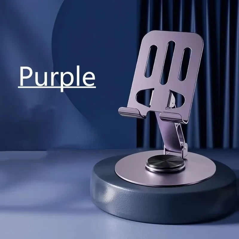 720° Rotating Aluminum Tablet & Phone Stand – Foldable Holder