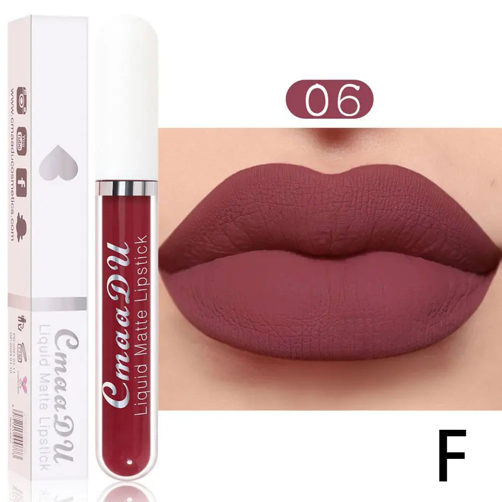 Waterproof Matte Liquid Lipstick – 18 Colors Long-Lasting Velvet Lip Glaze & Tint, Non-Stick Moisturizing (2.5ml) Peaceful Pleasures Health and Wellness 06