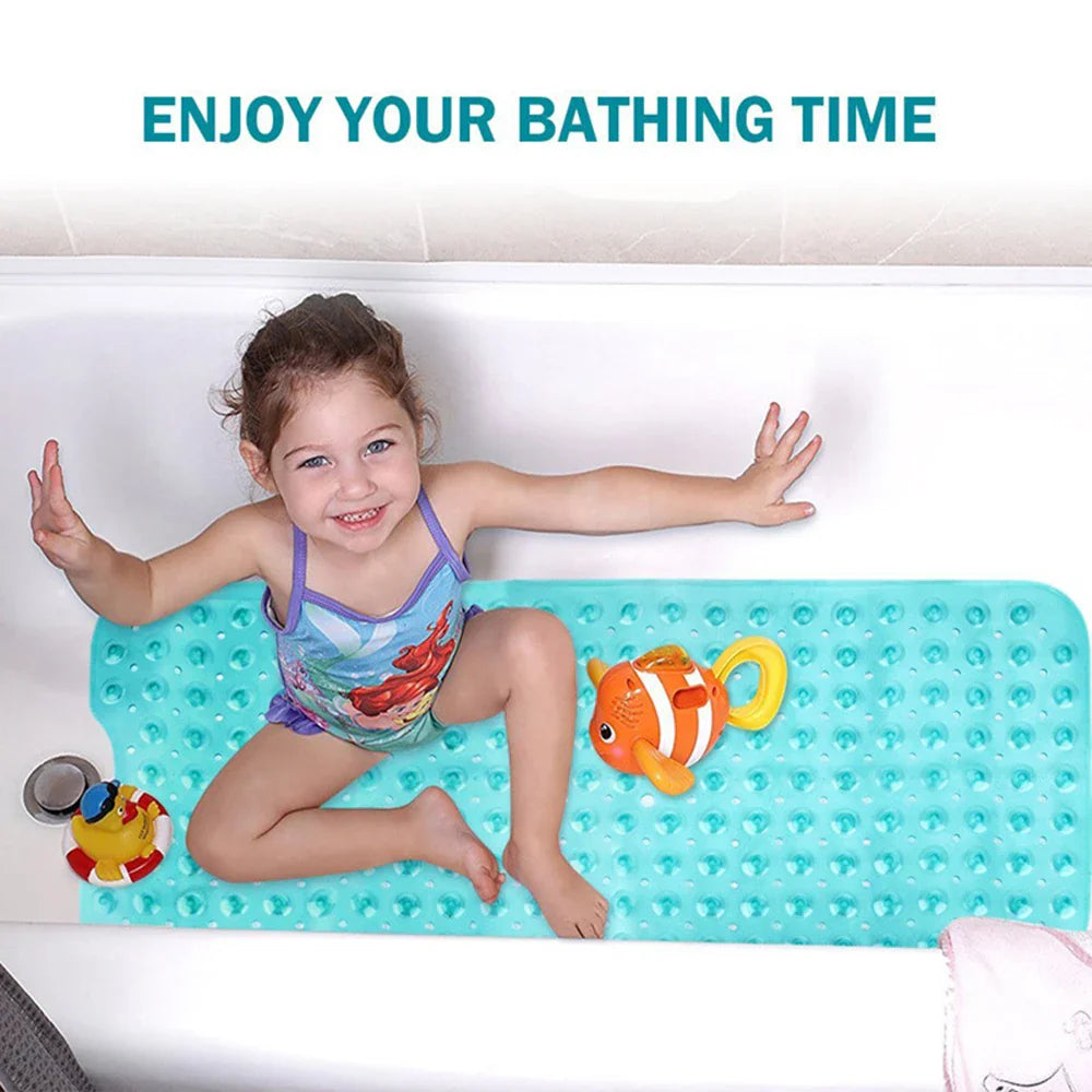Large Non-Slip Bath Mat 100x40cm – PVC Pebble Shower Mat