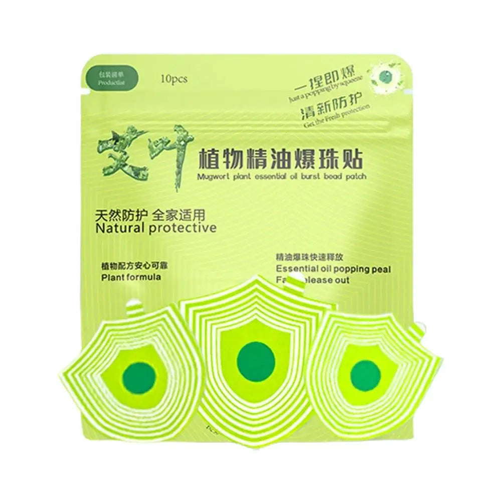 10pcs Anti-Mosquito Patch Plant Essential Oil Universal Long-Acting Portable For Adult Babies Mosquito Paste Non-Irritating Peaceful Pleasures Health and Wellness 10pcs