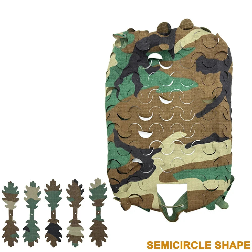 3D Camo Laser Cut Leaf Shape Airsoft Helmet Cover Mesh Helmet Cloth Paintball Paratrooper Hunting Airsoft Helmet Accessories Peaceful Pleasures Health and Wellness Jungle Semi