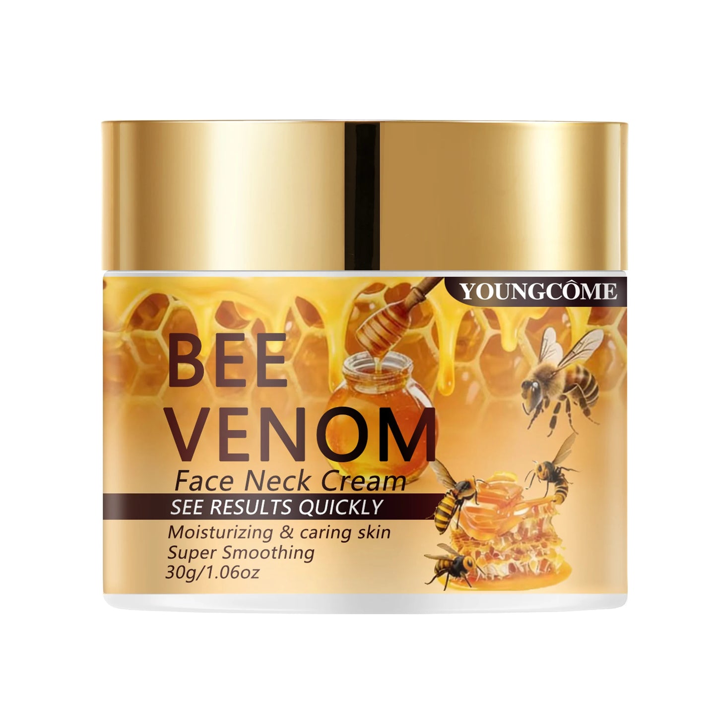 YOUNGCOME Bee Venom Face & Neck Cream: Fast-Absorbing Moisturizing Care for Super Smooth Skin 40/60ML Peaceful Pleasures Health and Wellness 30G