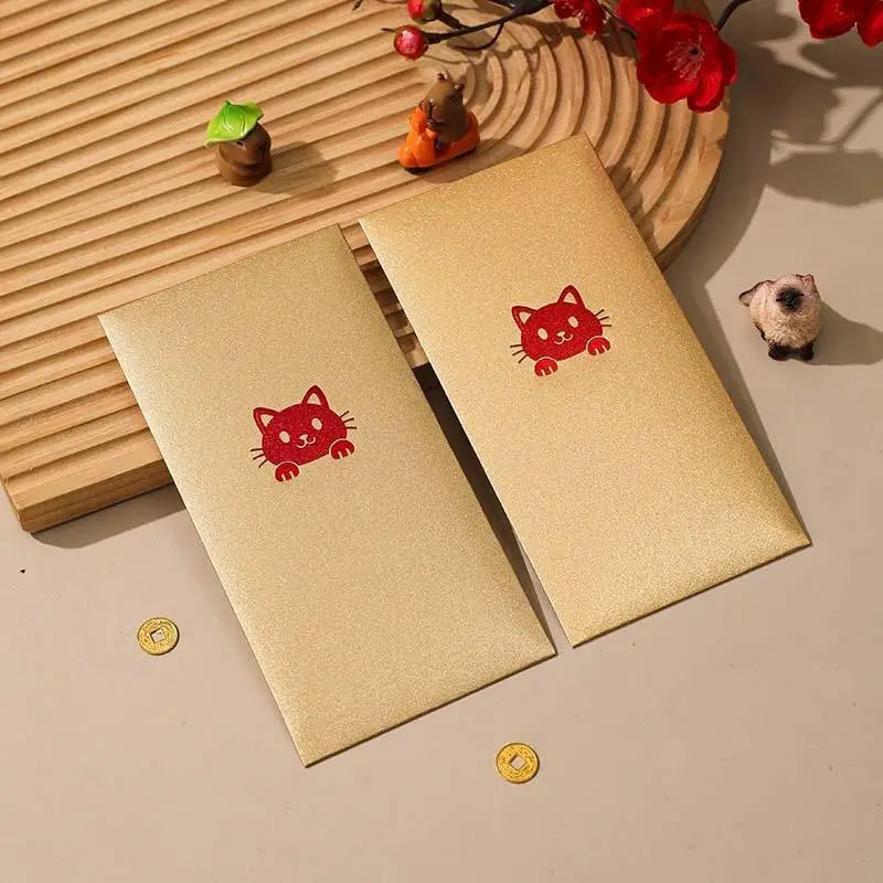 6-Pack Hot Stamping Lucky Money Red Envelopes – Birthday & Wedding