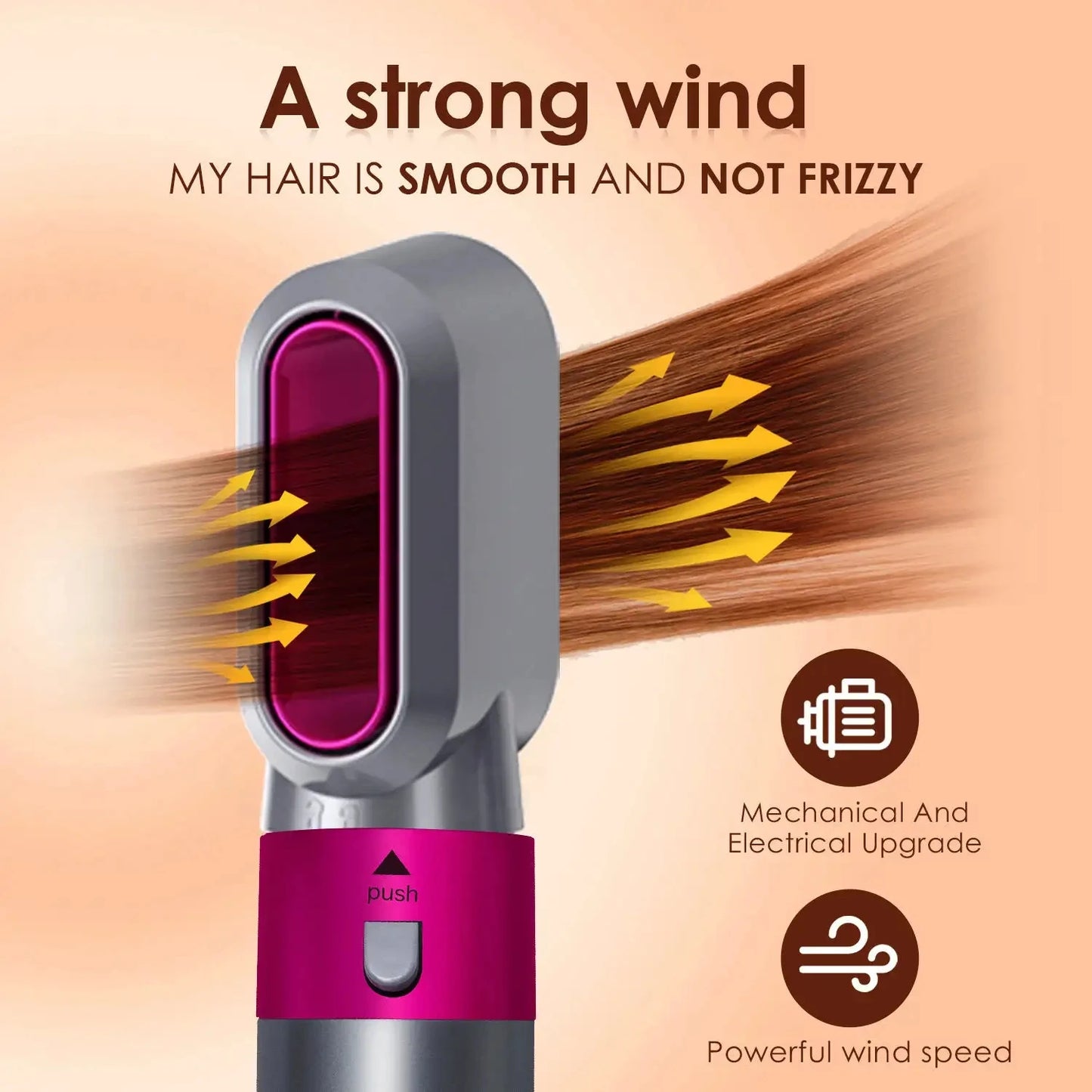 5 in 1 Hair Curler Hot Comb Set Professional Curling Iron Hair Straightener Styling Tool Airwrap Hair Dryer Household Peaceful Pleasures Health and Wellness