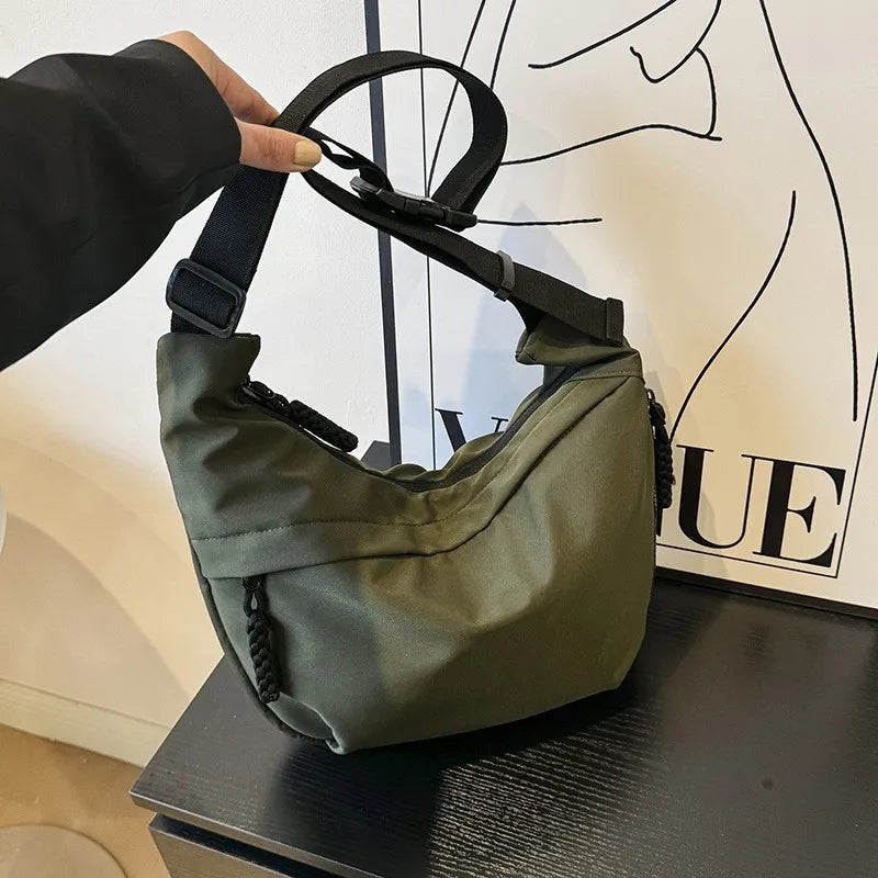 New Style Classy Fashion Single Shoulder Bag Large Capacity Commuting Crossbody Bag Thoughtful Gift for Office Workers Peaceful Pleasures Health and Wellness Green