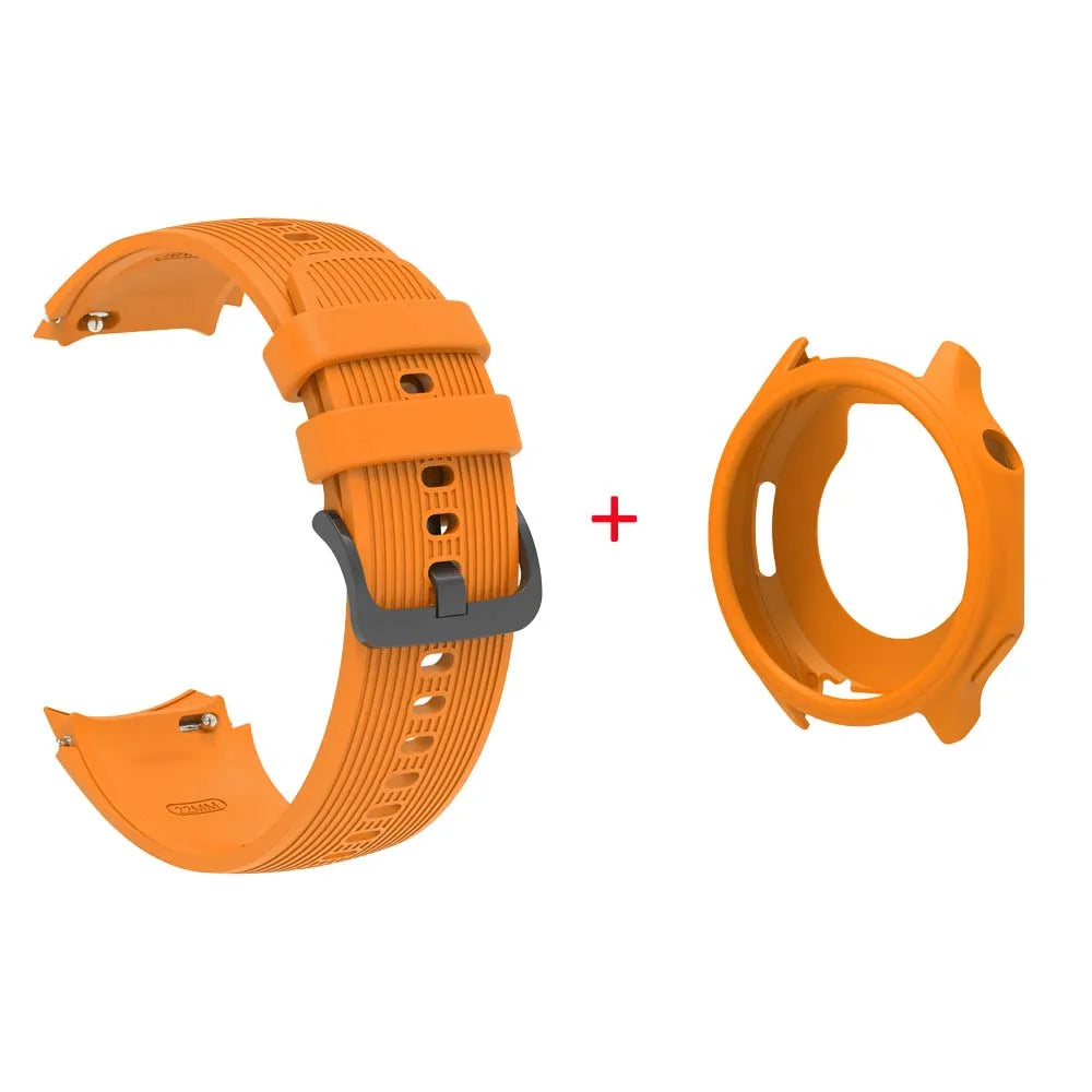 Silicone Watch Band & Case for OnePlus Watch 2/2R/3 & OPPO Watch X Peaceful Pleasures Health and Wellness Case Strap Orange OPPO X Oneplus 2