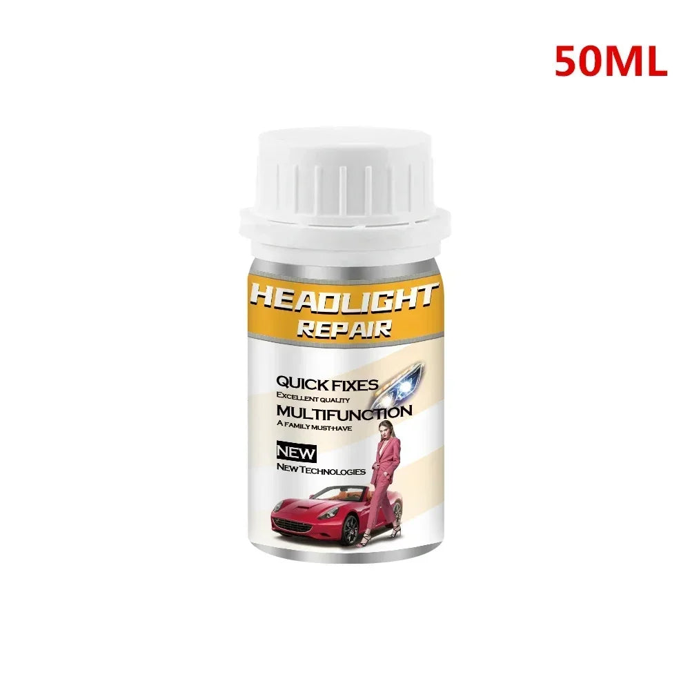 Headlights Liquid Polymer Headlight Chemical Polish Repair Fluid Refurbishment Scratch Repair Polishing Headlights Kit Peaceful Pleasures Health and Wellness 50ml