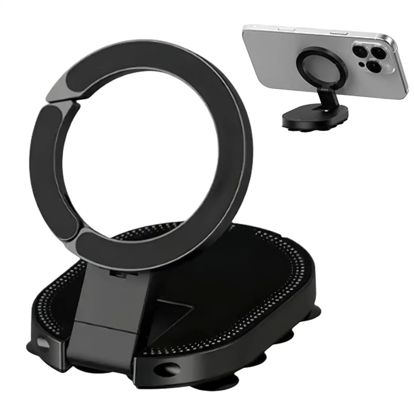 Magnetic Phone Mount Suction Cup Automobile Navigation Stand 360 Degree Adjustable Car Phone Holder Mount for Hands-Free Peaceful Pleasures Health and Wellness